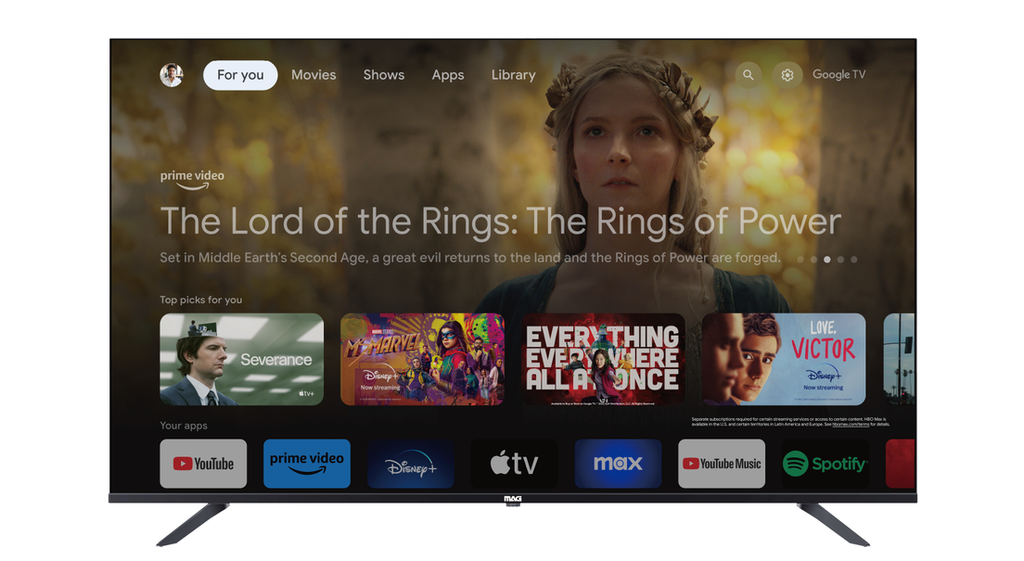 MAG 55" LED SMART TV Powered by GOOGLE TV GTV55D23