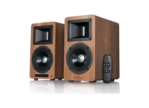 רמקולים בצבע אגוז AIRPULSE A80 100W BLUETOOTH
