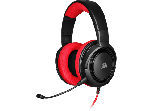 אוזניות CORSAIR HS35 STEREO GAMING HEADSET - RED
