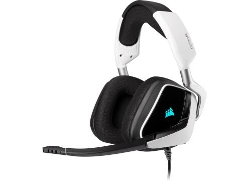 אוזניות CORSAIR VOID RGB ELITE 7.1 PREMIUM WHITE