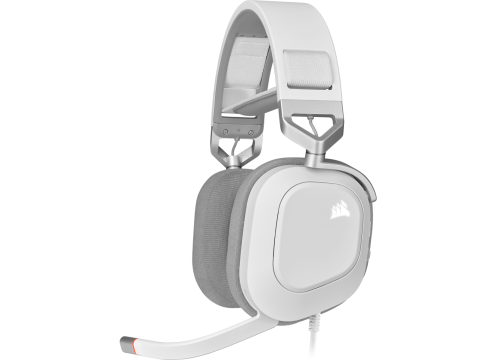 אוזניות גיימינג CORSAIR HS80 RGB USB WIRED - WHITE