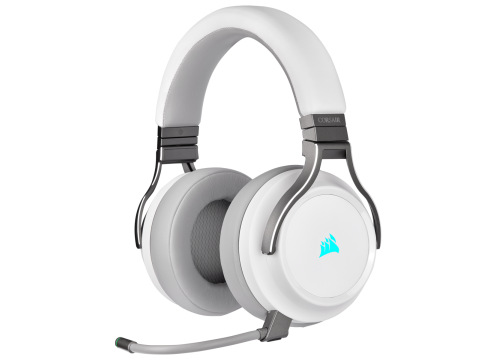 אוזניות גיימינג אלחוטי CORSAIR VIRTUOSO RGB WIRELESS HIGH-FIDELITY — WHITE