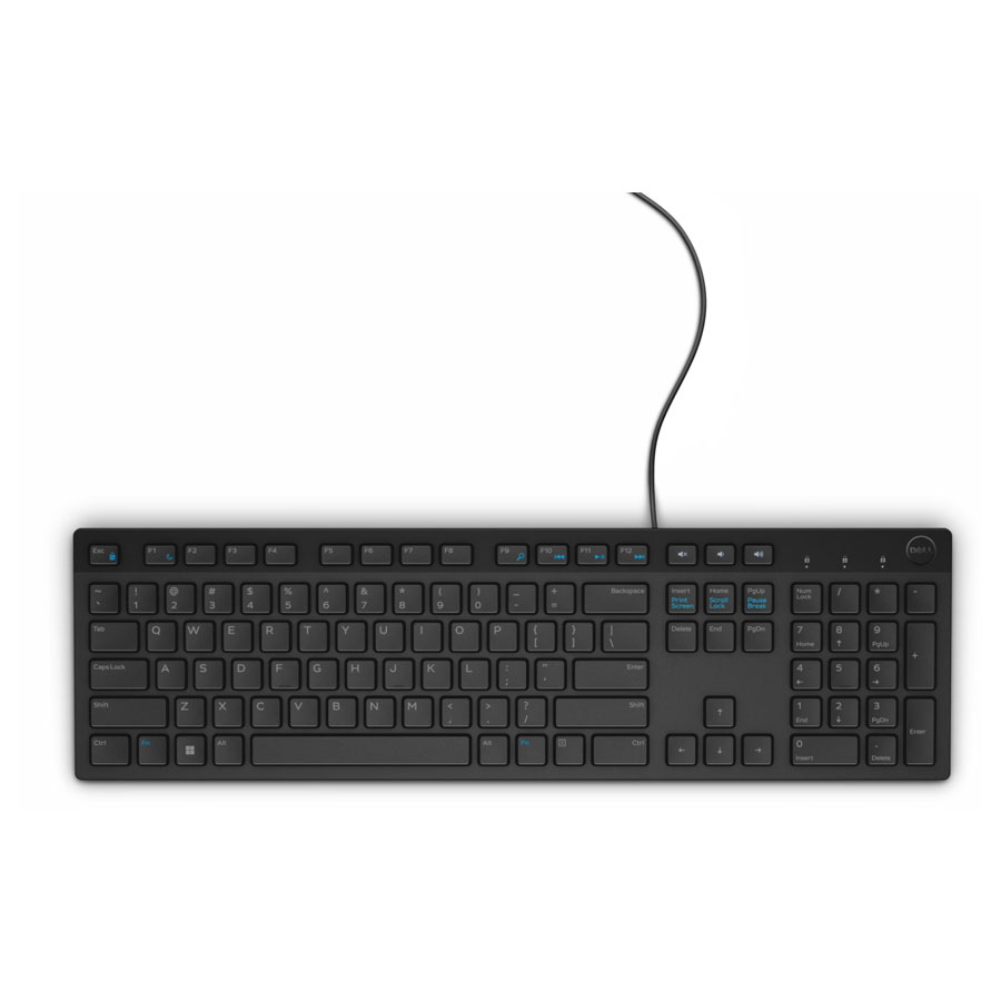מקלדת חוטית Dell 580-ADHZ Multimedia Keyboard KB216 (QWERTY) 