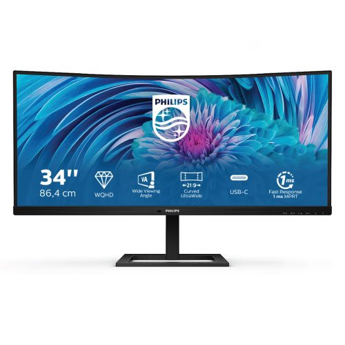 ‎מסך מחשב ‏34 ‏אינטש Philips 346E2CUAE QHD פיליפס