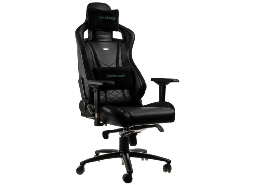 כיסא גיימיניג NOBLECHAIRS EPIC BLACK/GREEN בצבע שחור/ירוק NBL-PU-GRN-002