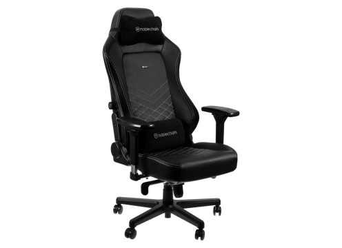כיסא גיימינג NOBLECHAIRS HERO BLACK/PLATINUM WHITE בצבע שחור/ לבן פלטיניום