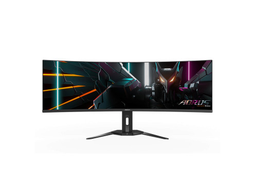 מסך גיימינג קעור GIGABYTE AORUS 49" DQHD OLED 144HZ 0.03MS 1800R