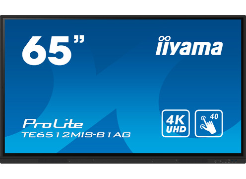 מסך מגע אינטראקטיבי בגודל 65 אינצ' IIYAMA 65" PROLITE IPS 40PT TOUCH 4K INTERACTIVE
