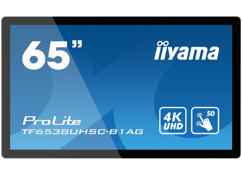 IIYAMA 65" PROLITE 50PT OPEN FRAME PCAP TOUCH 4K 8MS MONITOR