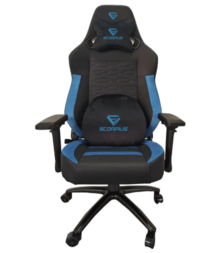 מושב גיימינג שחור/כחול SCORPIUS PROFESSIONAL