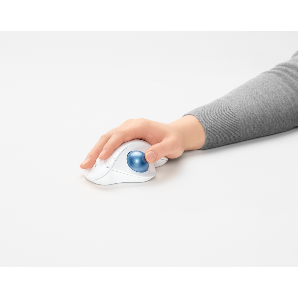 עכבר ‏כדור עקיבה ‏אלחוטי LogiTech Ergo M575 לוגיטק - צבע לבן