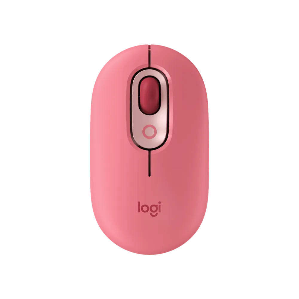 עכבר אלחוטי בצבע אדום ורוד LOGITECH POP 2.4GHZ/BT