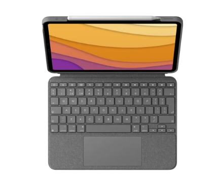 מארז מקלדת נרתיק Logitech COMBO TOUCH - עבור iPad Air (שחור ואפור)