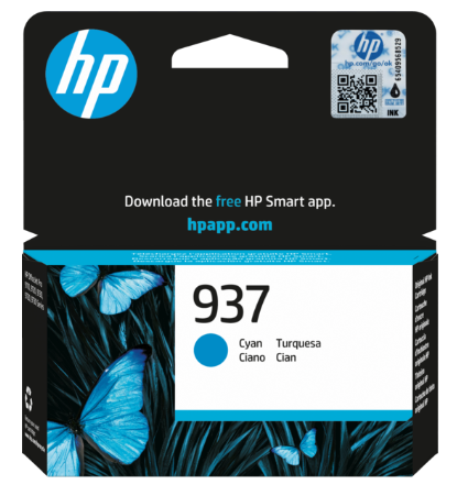ראש דיו כחול מקורי HP 937 Cyan 0.8K