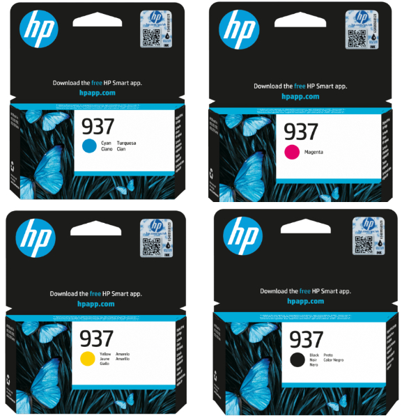 סט ראשי דיו מקוריים HP 937 