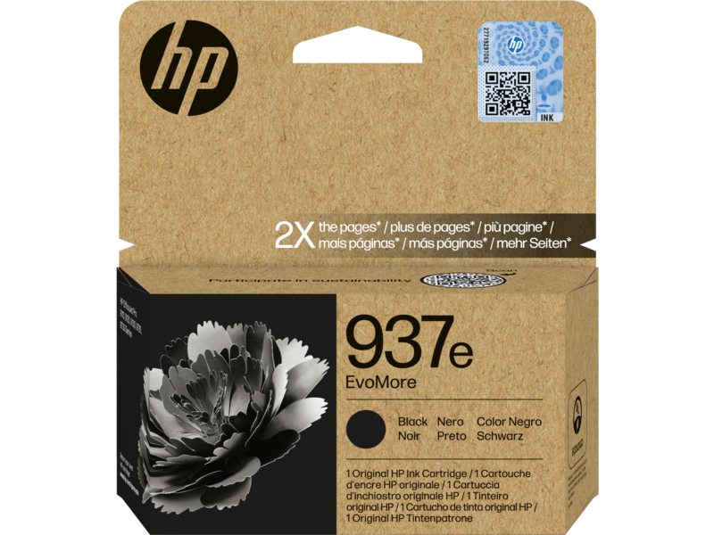 ראש דיו שחור מקורי HP 937e EvoMore (2,500 דפים)