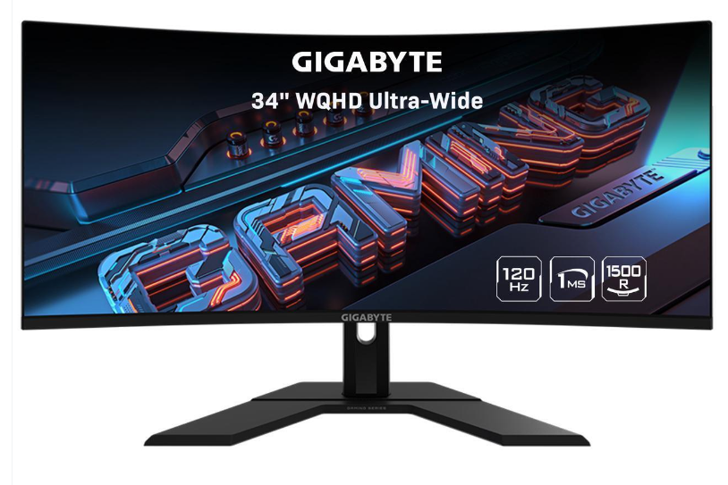 GIGABYTE 34" WQHD 135HZ 1MS VA GAMING CURVED MONITOR