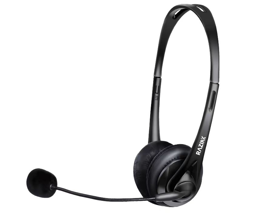 אוזניות קשת + מיקרופון - חיבור RAZINK 490SY USB 
