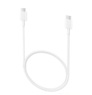 כבל טעינה וסנכרון Type C ל- Samsung Type C - צבע לבן