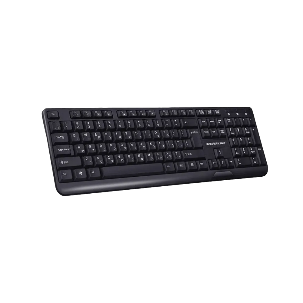 מקלדת מולטימדיה בעברית SILVER LINE