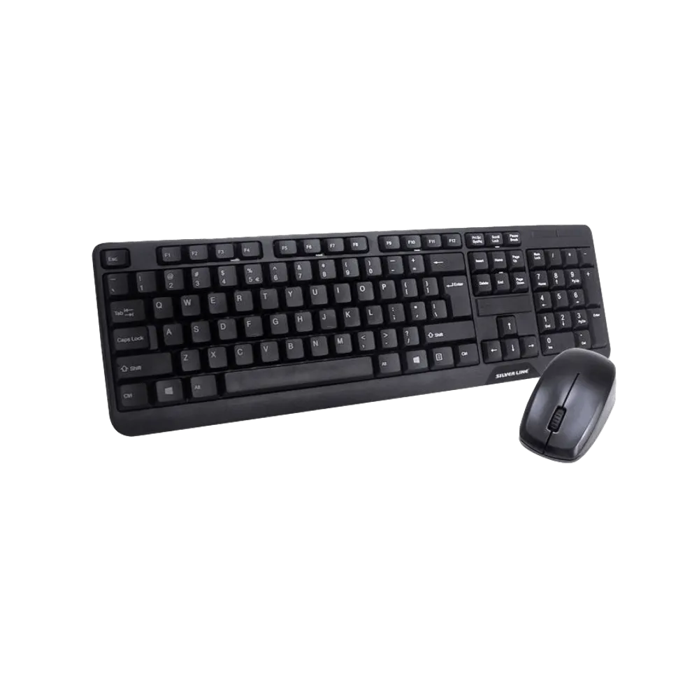 סט מקלדת ועכבר אלחוטי בערבית Silver Line WKM-1603HEA