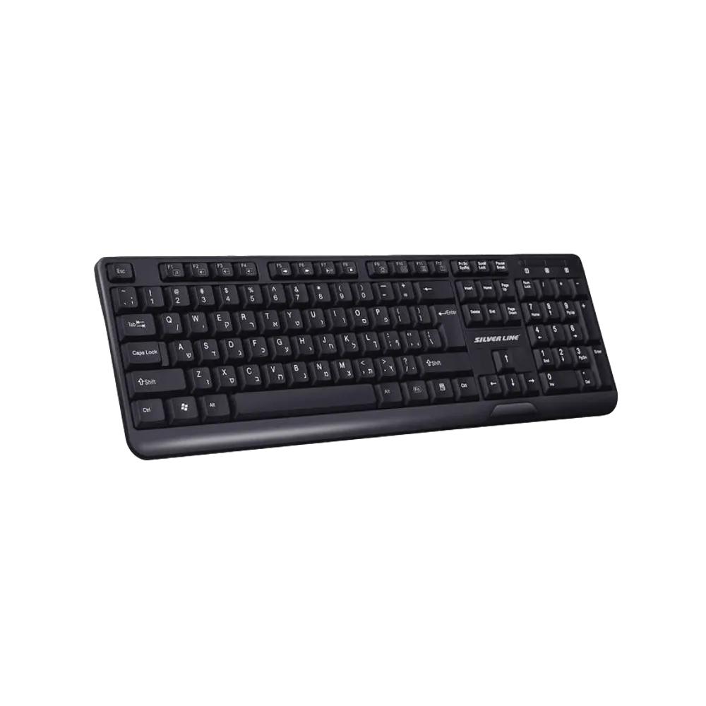 מקלדת מולטימדיה ערבית KB-889HEA Silver Line