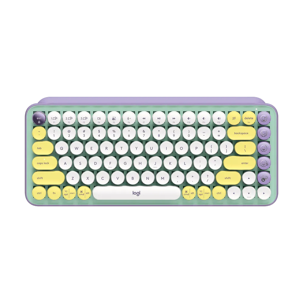 מקלדת מכאנית אלחוטית סגול, לבן, צהוב, מנטה צהוב LOGITECH POP KEYS