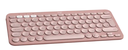 מקלדת Logitech PEBBLE KEYS 2 K380S- צבע ורוד