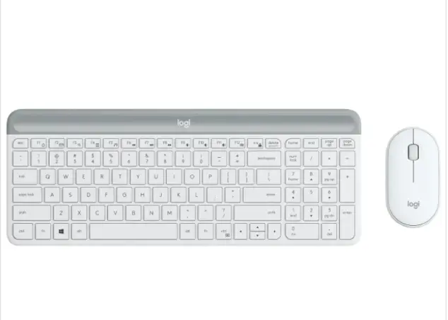 מקלדת דקה ועכבר מבית LOGITECH דגם MK470 בצבע לבן
