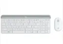 מקלדת דקה ועכבר מבית LOGITECH דגם MK470 בצבע לבן