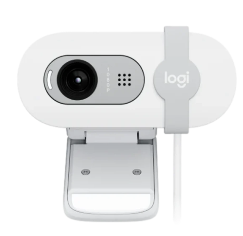 מצלמת רשת Logitech BRIO 100 - בצבע לבן