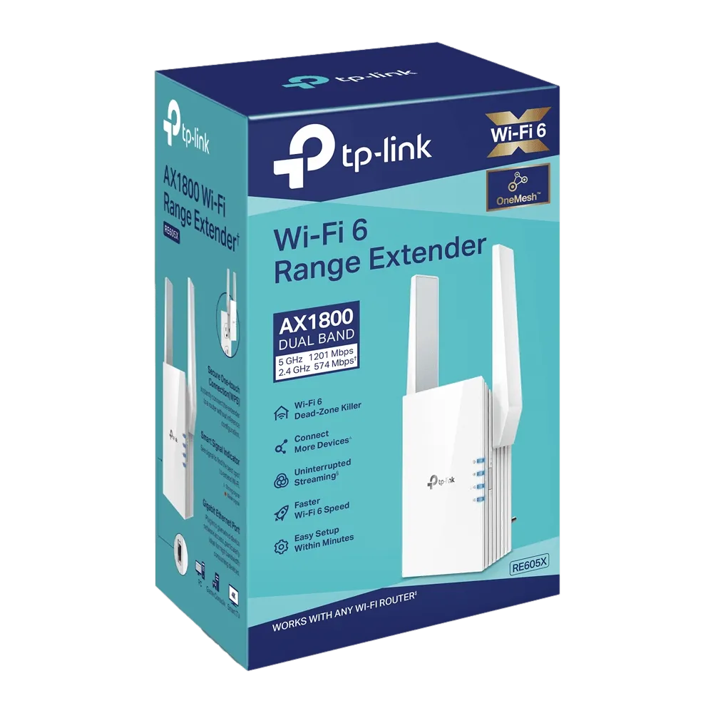 מגדיל טווח TP-LINK RE605X AX1800 WI-FI6