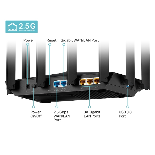 נתב ‏ Tp-Link ARCHER AX80 AX6000 Wi-Fi 6‎