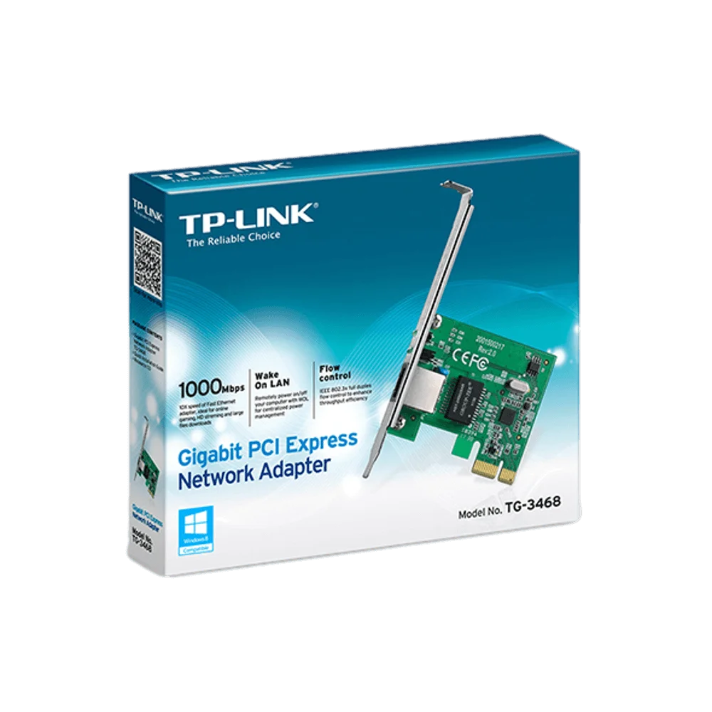 כרטיס רשת קווי Gigabit PCI Express Network TG-3468 מבית TP-LINK