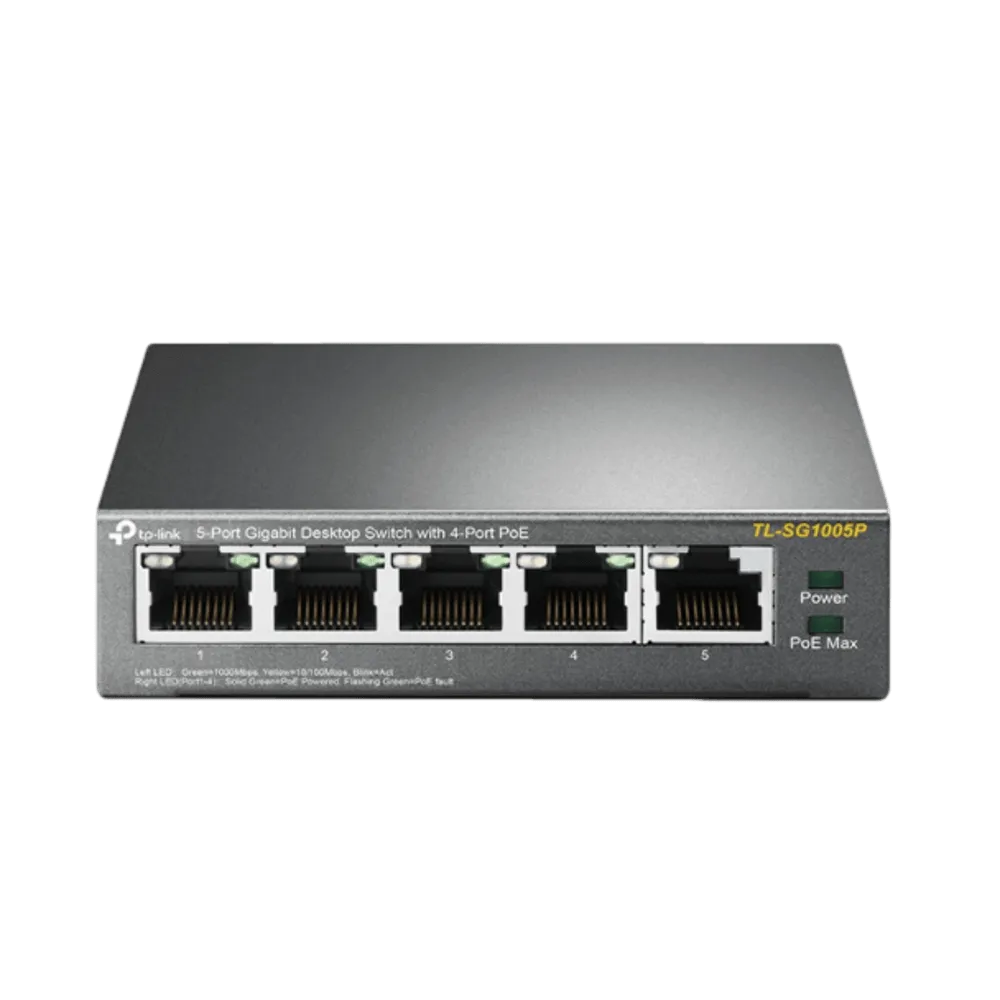 5-Port Gigabit Desktop Switch with 4-Port PoE TL-SG1005P TP-LINK