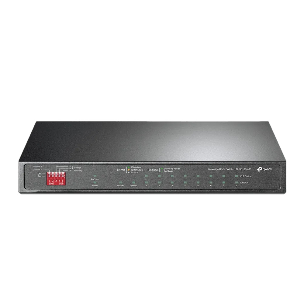 מתג מתכת SG1210MP 8POE+ SFP LONG