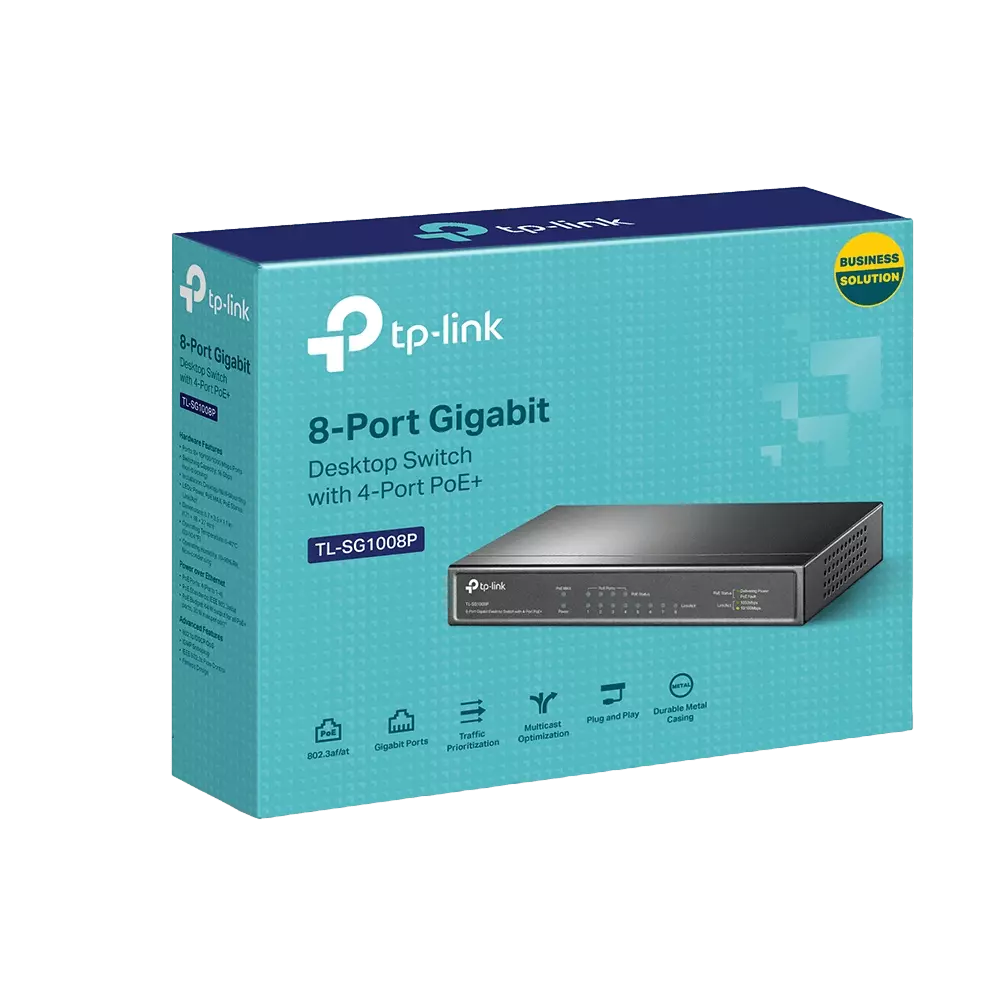 8-Port Gigabit Desktop Switch with 4-Port PoE TL-SG1008P TP-LINK