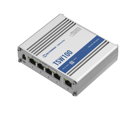 מתג תעשייתי‏‎ Teltonika TSW100 POE+ ‎