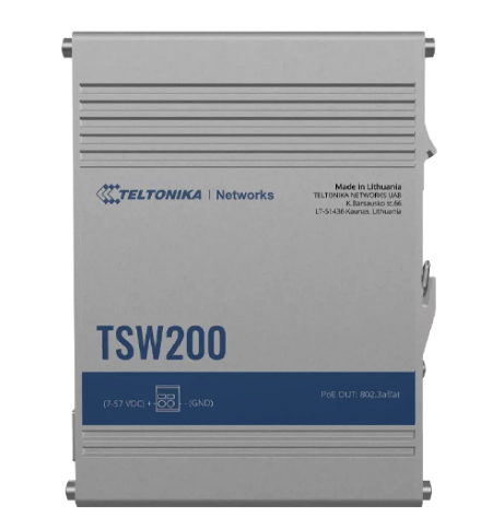 מתג תעשייתי‏Teltonika‎ TSW200 POE+ ‎