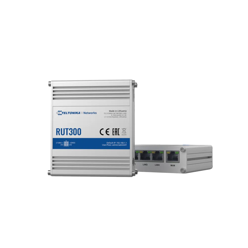 נתב תעשייתי קווי (ללא סים) Teltonika RUT300 (NO LTE)
