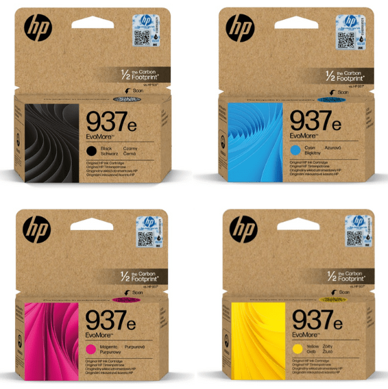 סט ראשי דיו מקוריים HP 937E