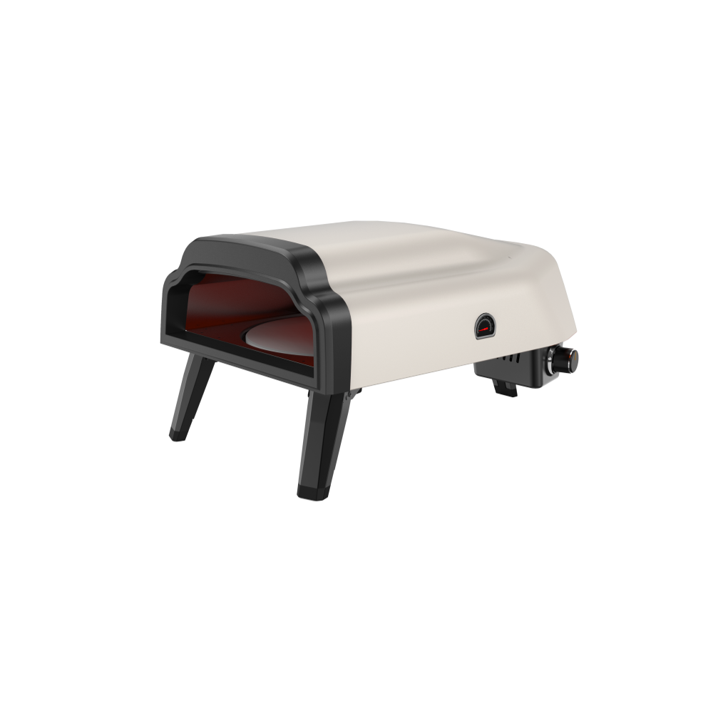  טאבון פיצה ביתי עם אבן מסתובבת בצבע קרם דגם PH-14-G-P '14 מבית MIRA 