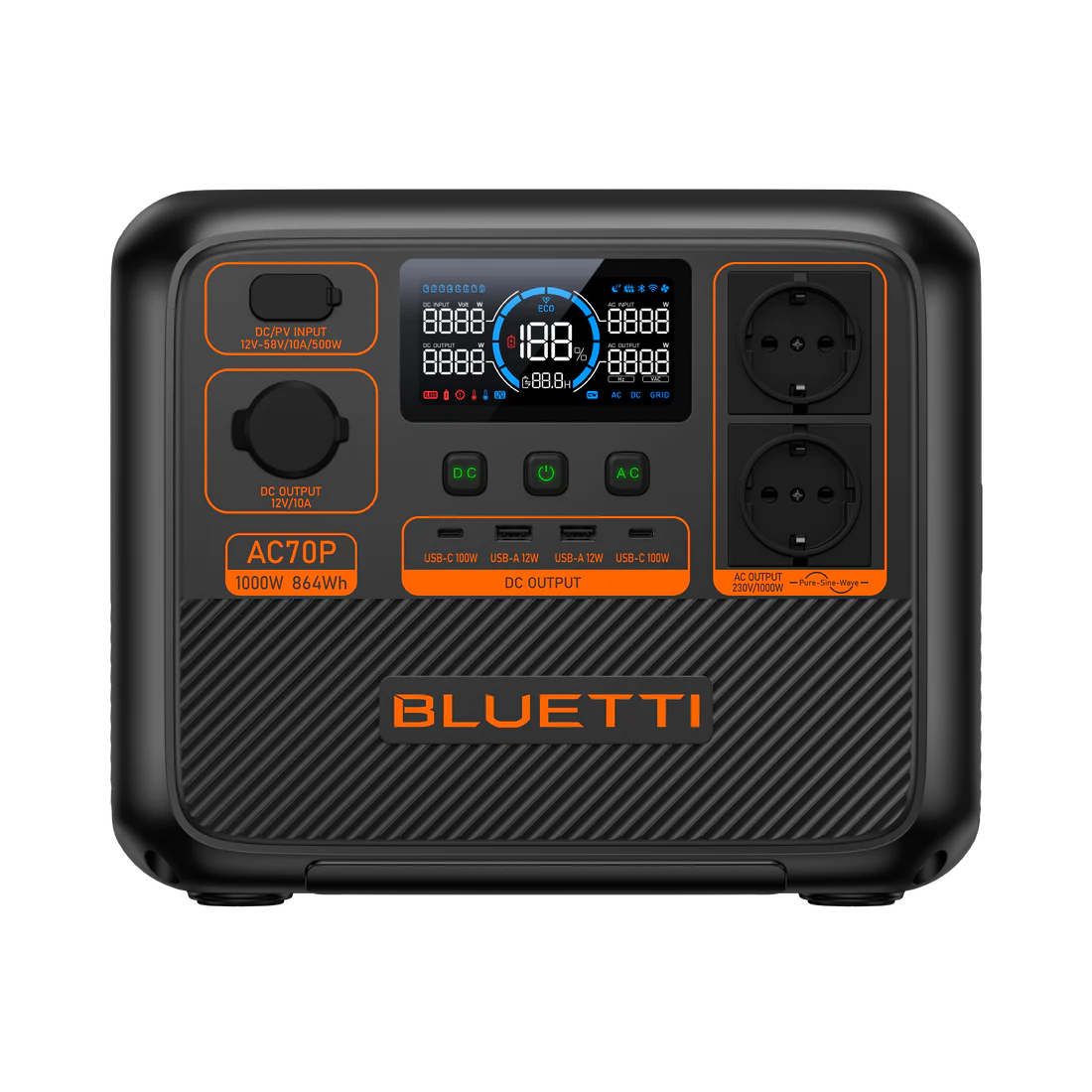  תחנת כוח ניידת BLUETTI AC70P | 1000W 864Wh 