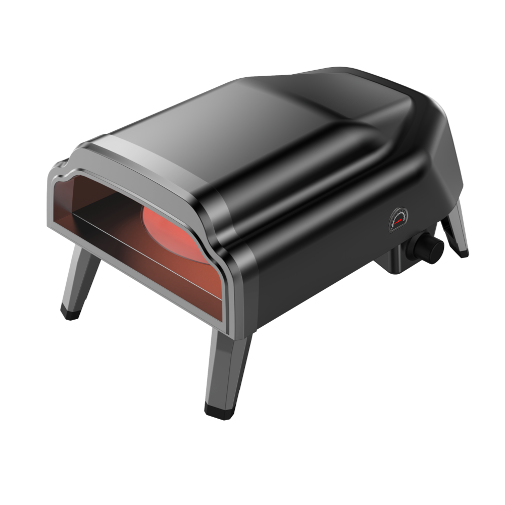  טאבון פיצה ביתי עם אבן מסתובבת בצבע שחור דגם PH-14-G-P '14 מבית MIRA 