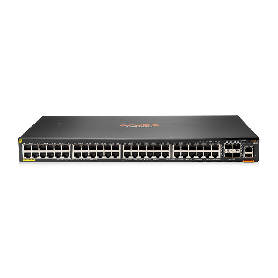  Aruba 6200F 48G Class4 PoE 4SFP+ 370W Switch 