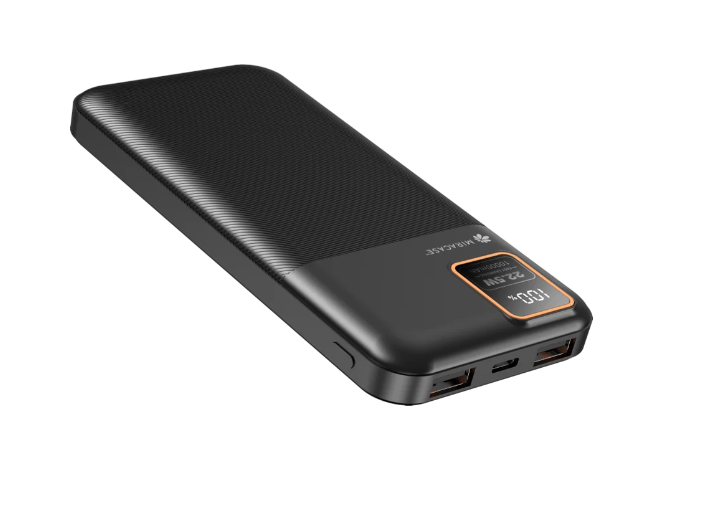  סוללת טעינה אלחוטית מהירה דגם MPB10LCD בצבע שחור מבית MIRACASE 