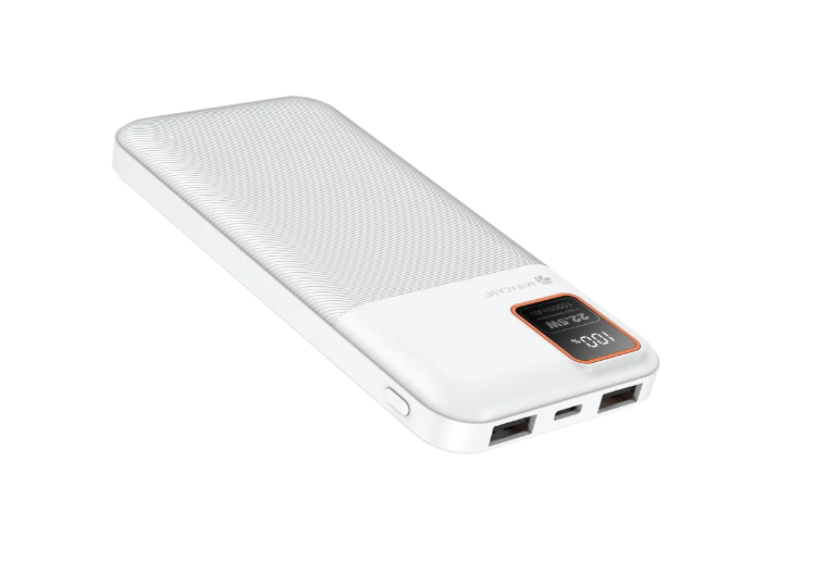  סוללת טעינה אלחוטית מהירה דגם MPB10LCD בצבע לבן מבית MIRACASE 