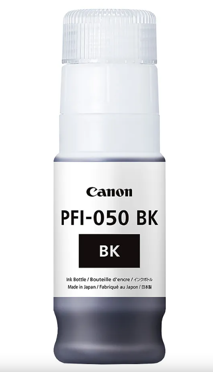 בקבוק דיו שחור מקורי CANON PFI050BK (70 מ"ל)