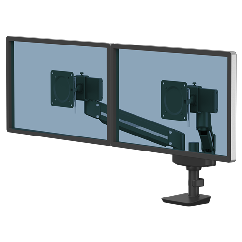 זרוע ל2 מסכי מחשב Fellows DEE8614501 Tallo™ Compact Dual Monitor - צבע שחור