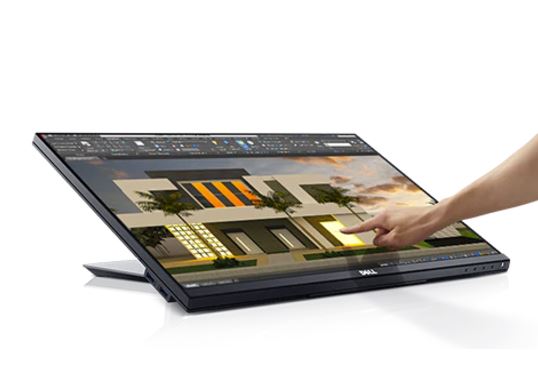מסך מחשב Dell 24 Touch monitor - P2418HT - 60.5cm(23.8) HDMI,DP,VGA Black ISR 3Y 